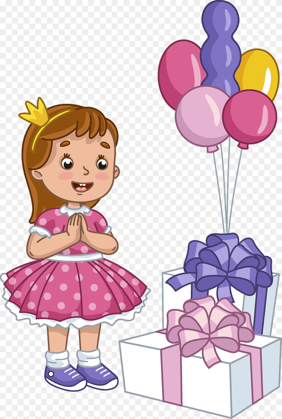 Birthday Girl Clipart, Baby, Person, Balloon, Face Free Png Download