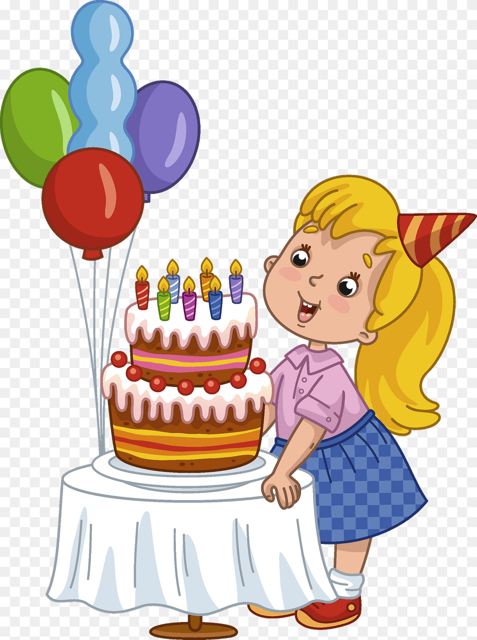 Birthday Girl Clipart, Person, People, Food, Dessert Free Transparent Png