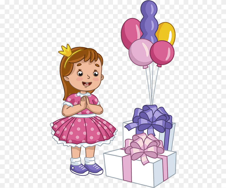Birthday Girl Clipart Download Transparent Clip Art, Baby, Person, Balloon, Face Png