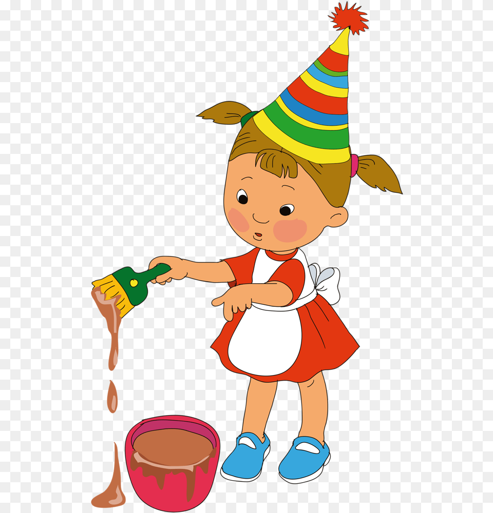 Birthday Girl Menina Pintora Desenho, Hat, Clothing, Person, Baby Free Png Download