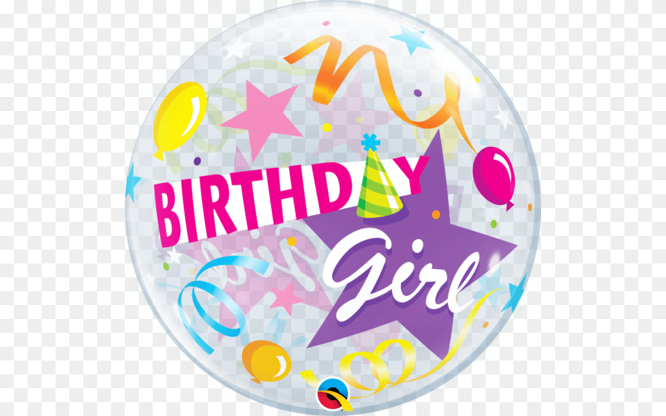 Birthday Girl Party Hat Bubble Balloon, People, Person, Logo Png