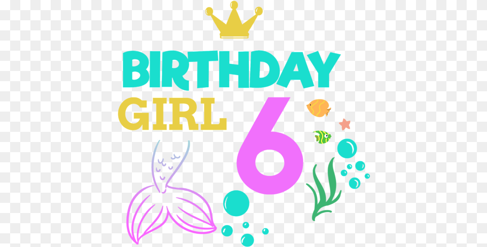 Birthday Girl Six 6th Boy Illustration, Art, Graphics, Number, Symbol Free Png