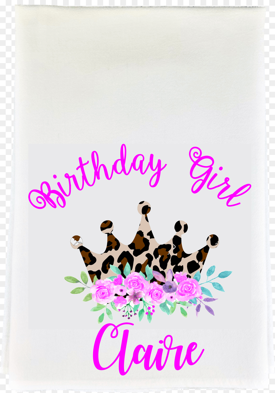 Birthday Girl Tea Towel Wcustom Name Poster Png
