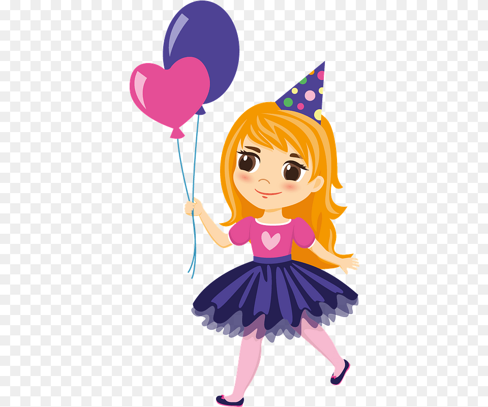 Birthday Girl With Balloons Clipart Hd Birthday Girl Clipart, Balloon, Baby, Person, Face Free Transparent Png