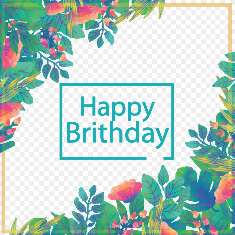 Birthday Greeting Card Euclidean Vector Gift Birthday, Vegetation, Art, Graphics, Plant Free Transparent Png