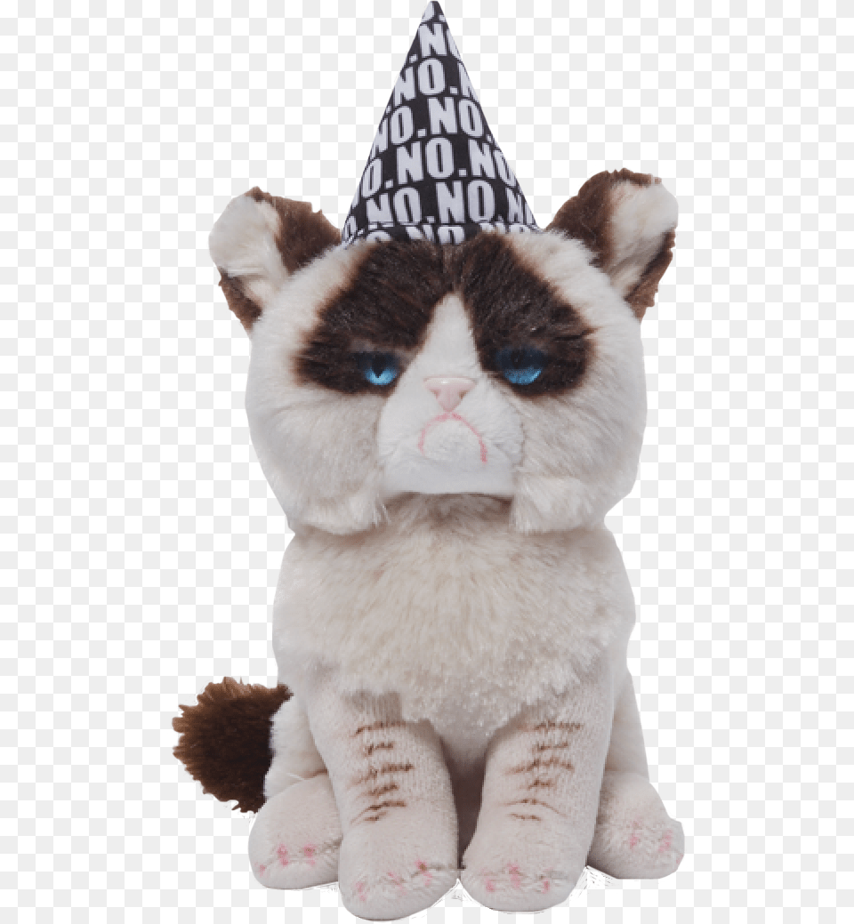 Birthday Grumpy Cat Doll, Clothing, Hat, Plush, Toy Free Transparent Png