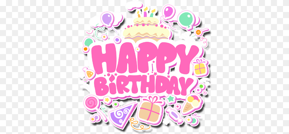 Birthday Happy Birthday Stickers Pink, People, Person, Birthday Cake, Cake Free Png