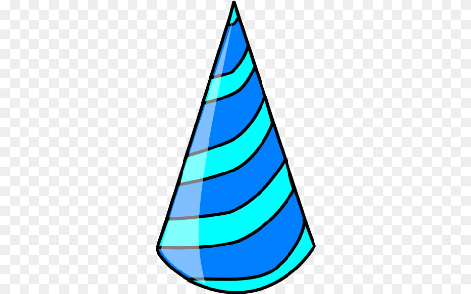 Birthday Hat Clipart Free Blue Party Hat Clip Art, Clothing, Triangle, Cone Png