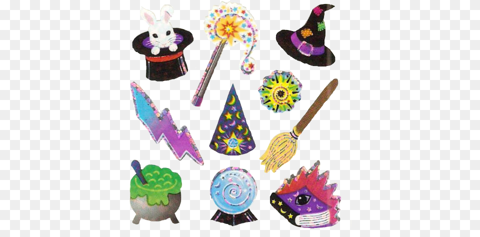 Birthday Hat Clipart Transparent Sandylion Disney Puffy Fuzzy Stickers Packaged Mickey, Clothing, Purple, People, Person Png Image