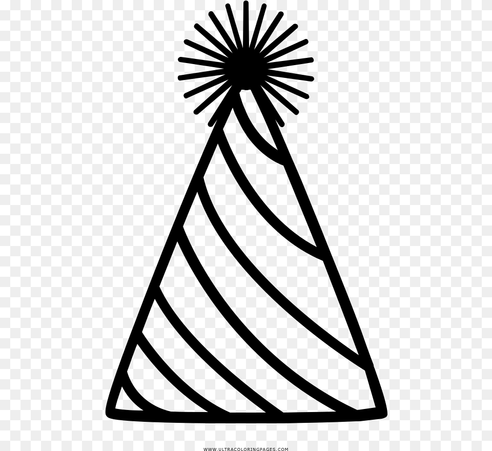 Birthday Hat Coloring, Gray Free Transparent Png