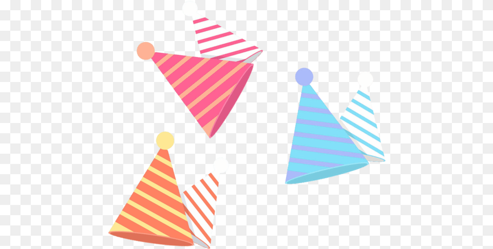 Birthday Hat Happy To You Line Folding, Clothing, Party Hat, Triangle Png Image