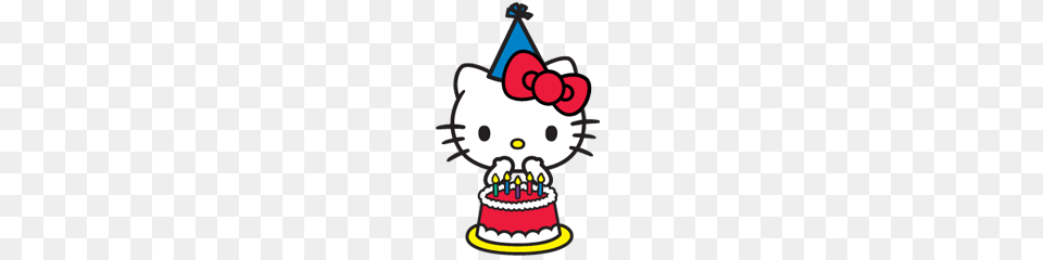 Birthday Hello Kitty Image, Clothing, Hat, Birthday Cake, Cake Free Png Download