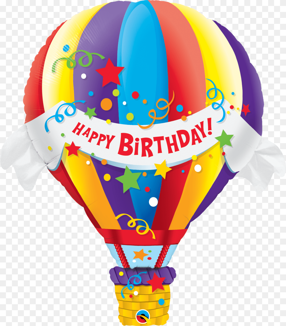 Birthday Hot Air Balloon Hot Air Balloon Helium Balloon, Aircraft, Transportation, Vehicle, Hot Air Balloon Free Png