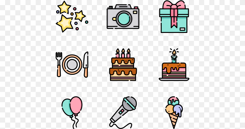Birthday Icon, Cream, Dessert, Food, Ice Cream Free Png Download