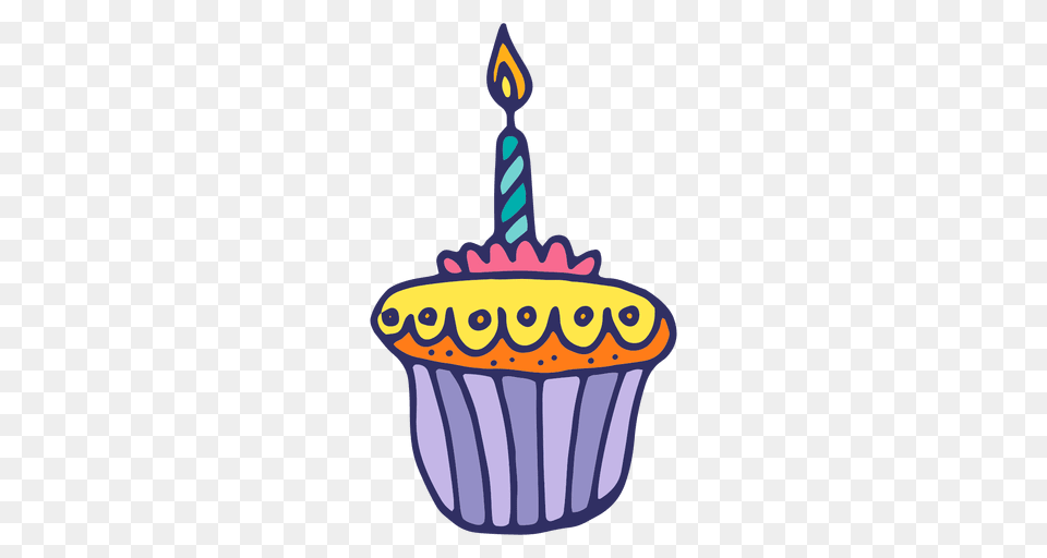 Birthday Muffin Candle, Cake, Cream, Cupcake, Dessert Free Png Download