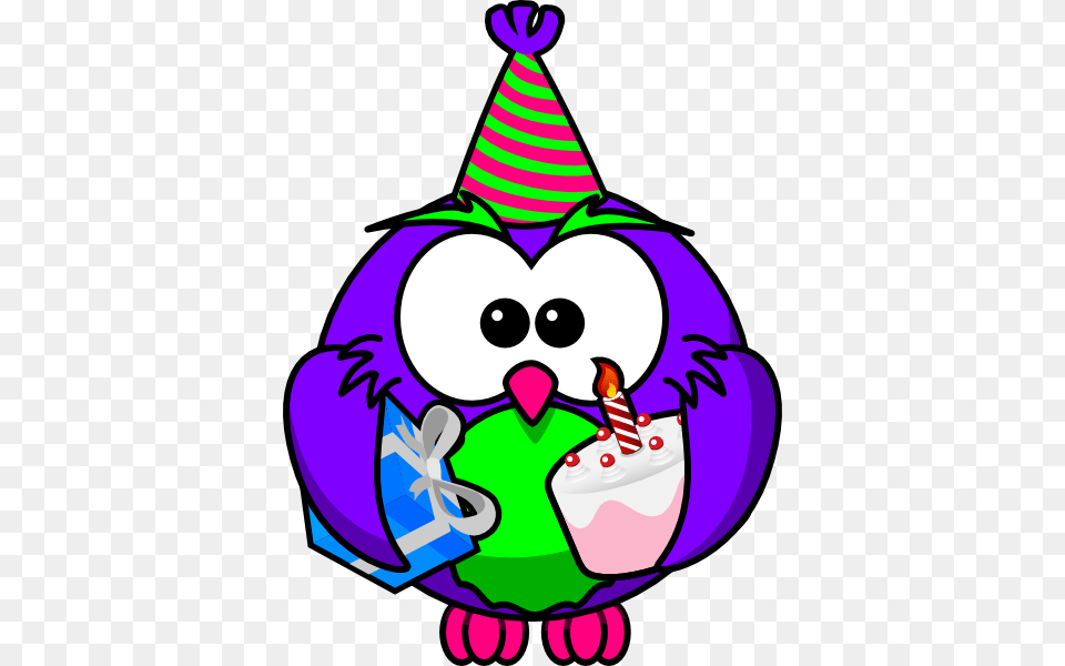 Birthday Owl Clip Art, Clothing, Hat, Nature, Outdoors Free Png Download
