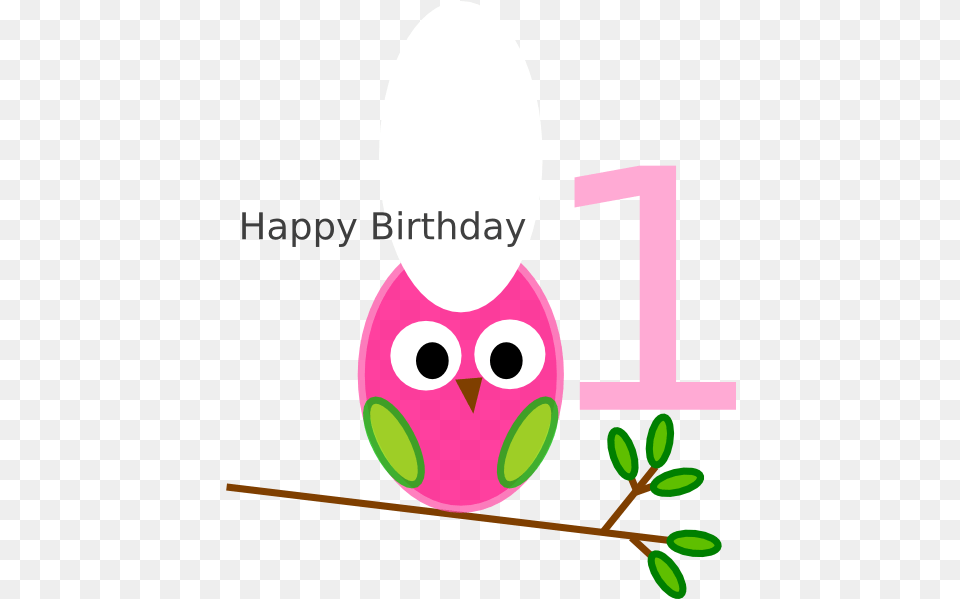 Birthday Owl Svg Clip Arts Happy 1st Birthday Meme, Egg, Food, Sweets Png