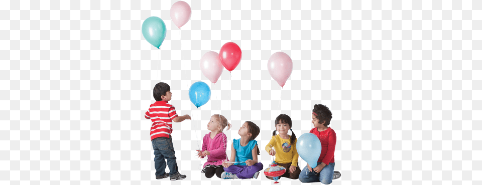 Birthday Parties Children With Balloons, Balloon, People, Person, Baby Free Png Download