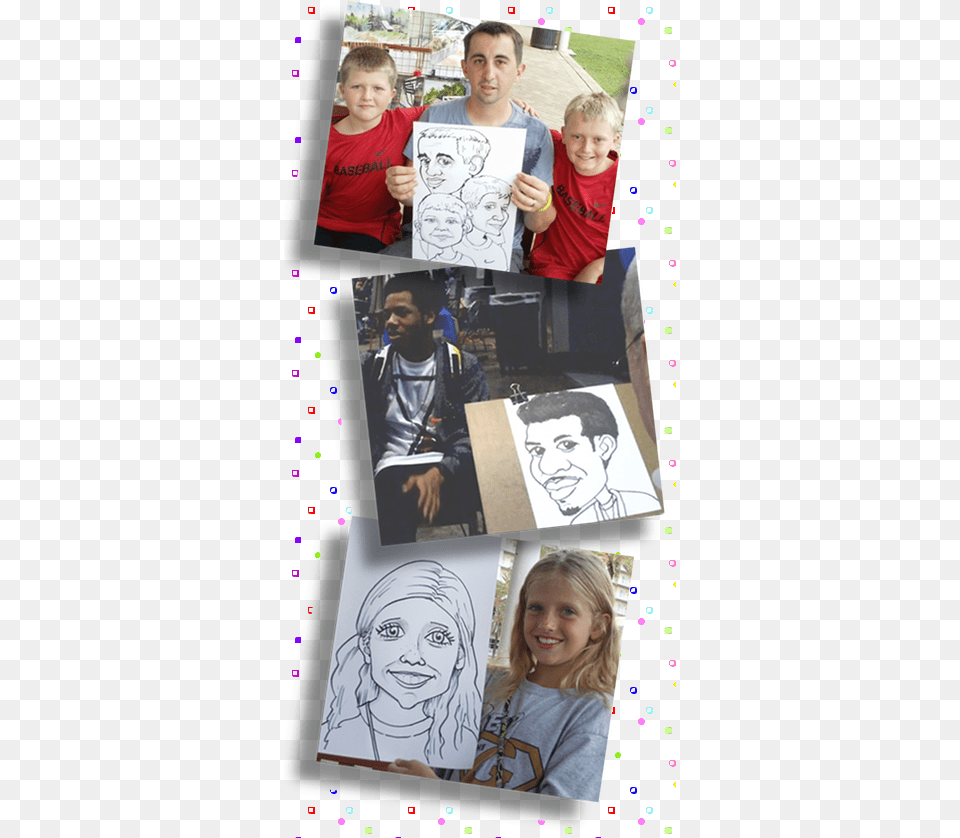 Birthday Party And Event Caricature Artists Proudly Child, T-shirt, Face, Person, Collage Free Png