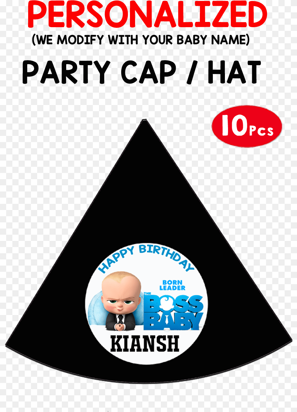 Birthday Party Caps Hats Pcs Poster, Advertisement, Baby, Person, Face Free Png Download