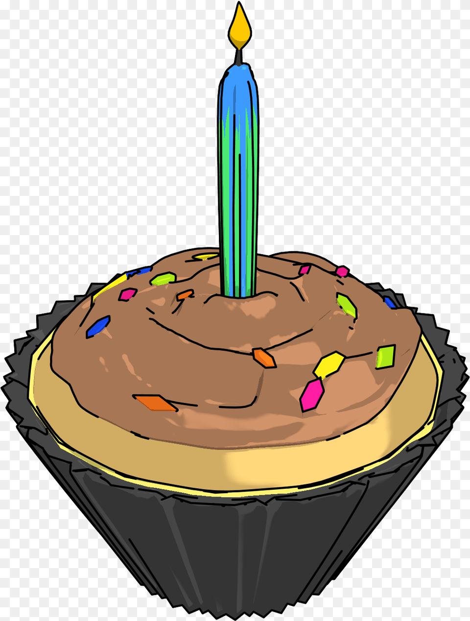 Birthday Party Cupcake Clipart Birthday Cake, Cream, Dessert, Food, Icing Free Png Download