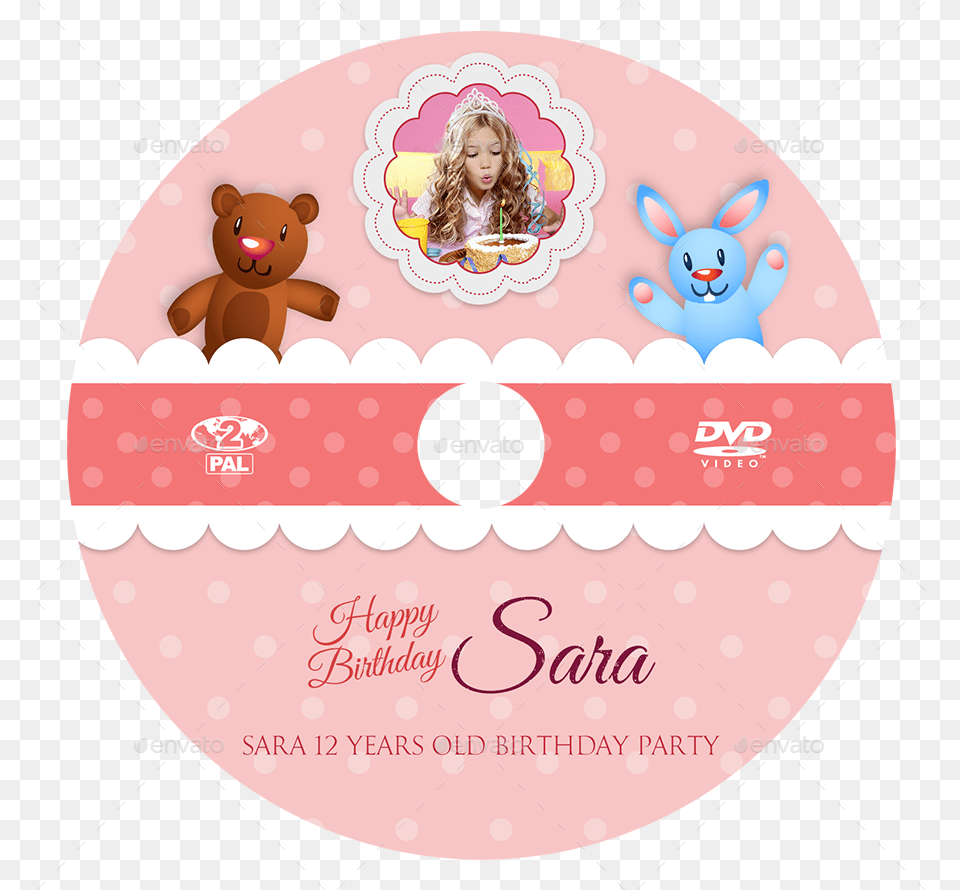 Birthday Party Dvd Cover And Dvd Label Template 4 By Personalised Bang On The Door Pony Girl Banner, Female, Person, Child, Mammal Free Transparent Png