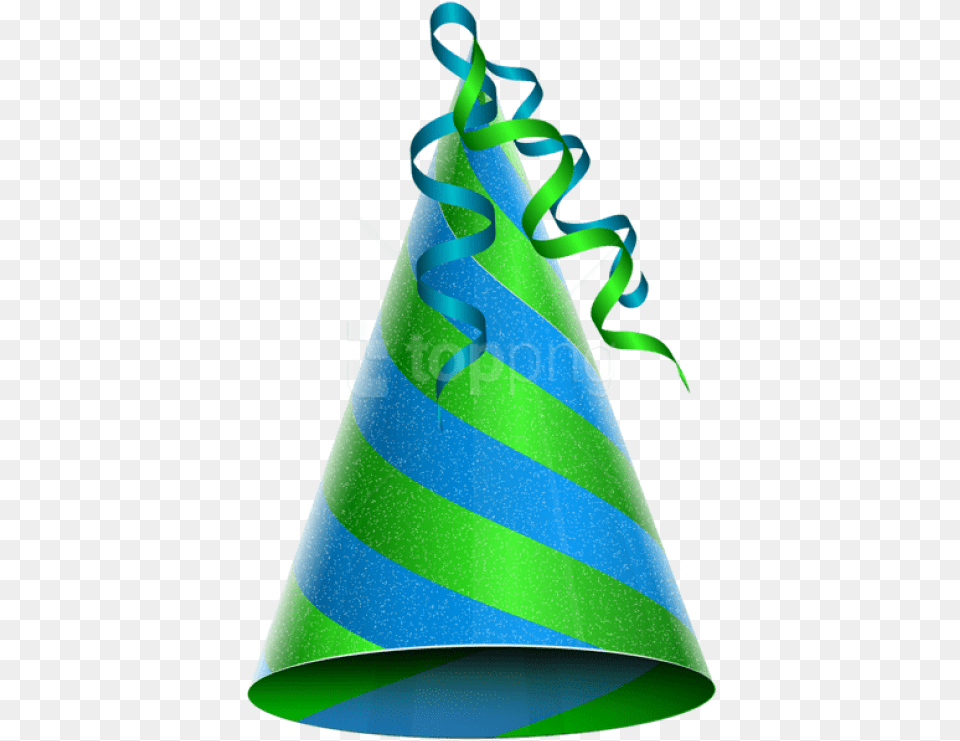 Birthday Party Hat Green Blue Background Party Hat, Clothing, Party Hat Free Transparent Png