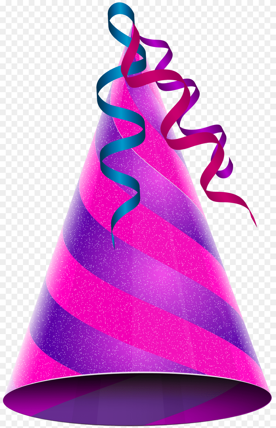 Birthday Party Hat Purple Pink Clip Party Hat Transparent Png Image