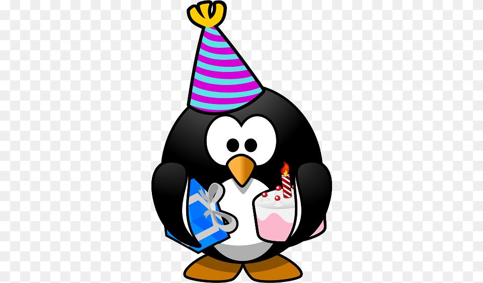 Birthday Penguin, Hat, Clothing, Party Hat, Baby Png Image