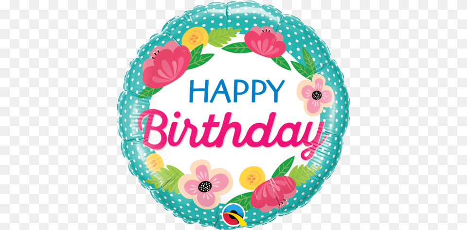 Birthday Petite Polka Dots Balloon Happy Birthday Flowers Balloons, Birthday Cake, Cake, Cream, Dessert Free Transparent Png