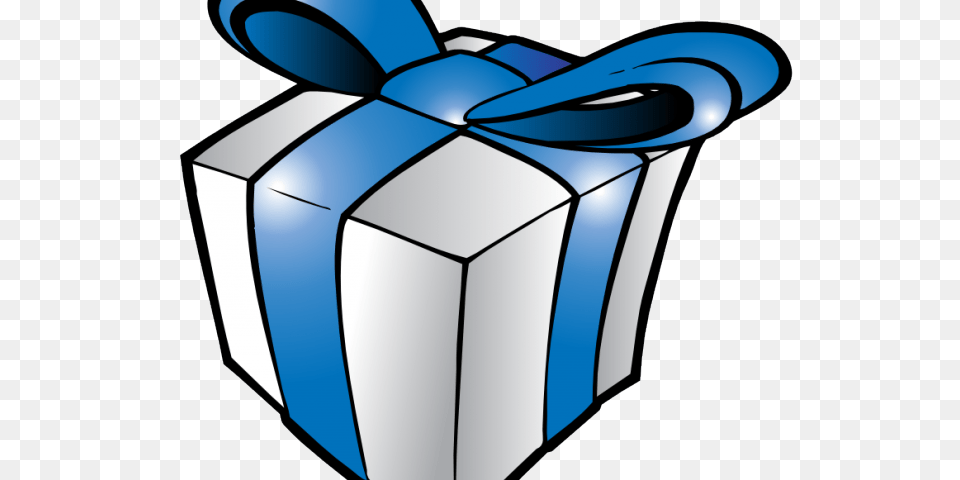 Birthday Present Clipart Blue Gold, Gift Free Png
