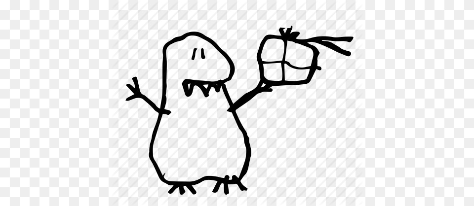 Birthday Present Dinosaur Doodle Happy Birthday Rawr Stick Free Png Download