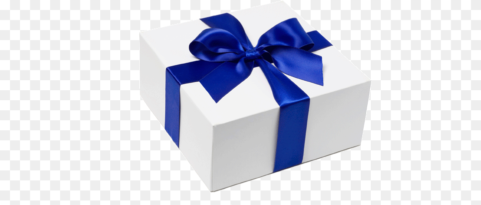 Birthday Present Transparent Background Blue And White Gift, Box Png