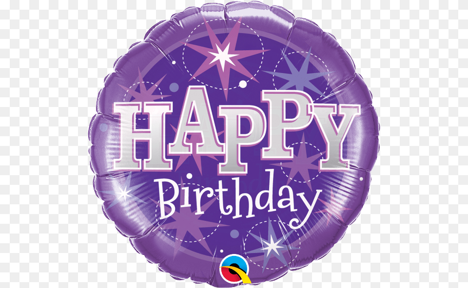 Birthday Purple Sparkle Balloon Birthday Purple Sparkle Foil Balloon, Symbol Free Png