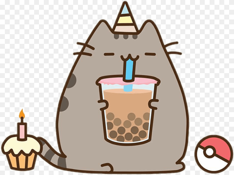 Birthday Pusheen, Bag Png Image