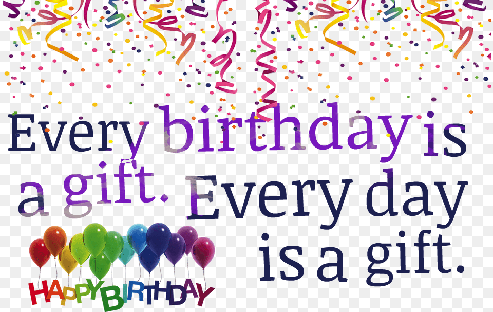 Birthday Quotes Photo Happy Birthday Quotes, Paper, Balloon, Confetti Free Transparent Png