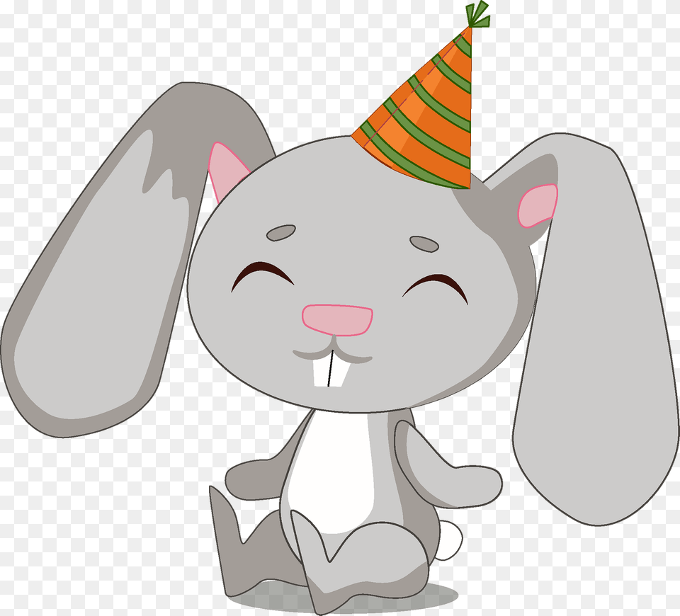 Birthday Rabbit Clipart, Clothing, Hat, Face, Head Free Png