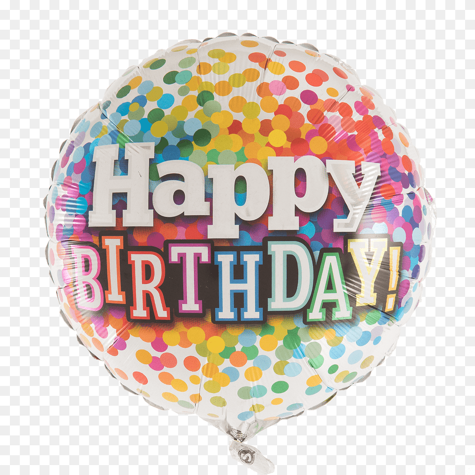Birthday Rainbow Confetti Balloon, Birthday Cake, Cake, Cream, Dessert Free Png Download