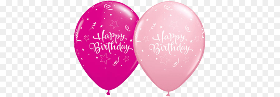 Birthday Shining Star Pink U0026 Berry Latex Balloons 50 Pk Pink Happy Birthday Latex Balloon Free Png