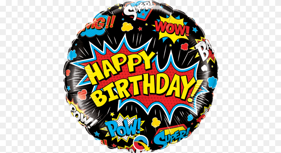 Birthday Super Hero Black Balloon 18 Super Hero Birthday Background, First Aid Free Png