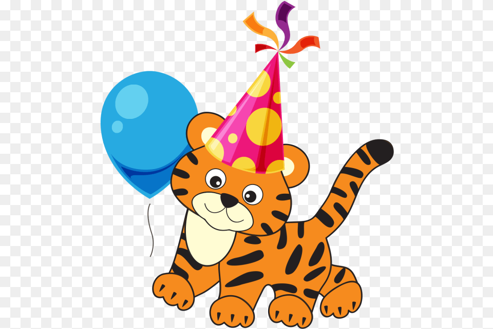 Birthday Tiger Cartoon, Clothing, Hat, Party Hat, Baby Png
