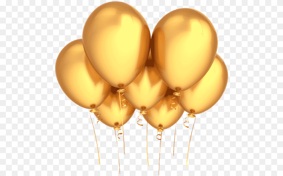 Birthday Wishes Gold Party Transparent Background Gold Balloon Png