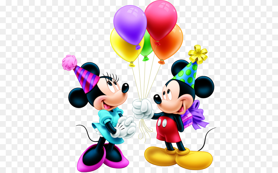 Birthday Wishes Mickey Mouse, Balloon, Clothing, Hat, People Free Transparent Png