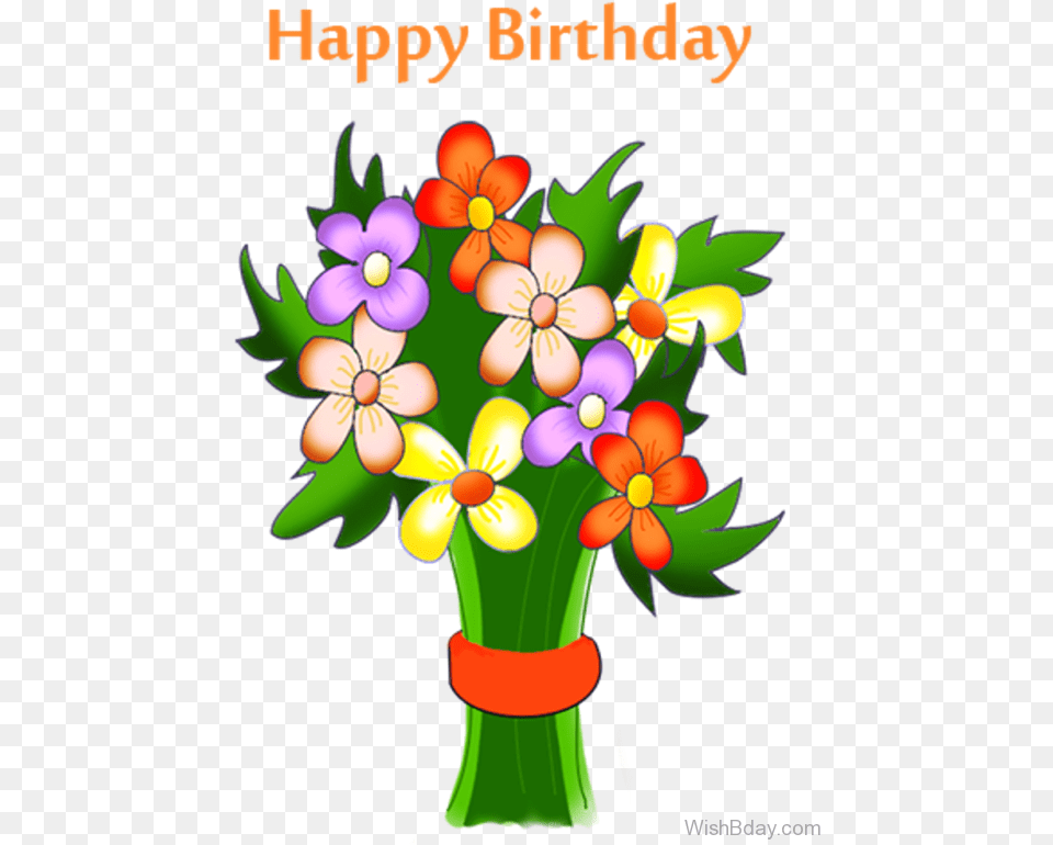 Birthday Wishes With Bouquet Vector Transparent Happy Birthday Flowers, Art, Floral Design, Flower, Flower Arrangement Png Image