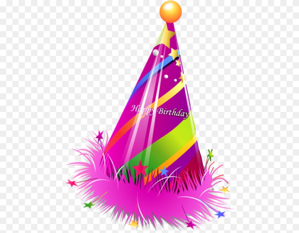 Birthdayhat Hat Birthday Happybirthday Happyday Design Transparent Birthday Clip Art, Clothing, Party Hat Png Image