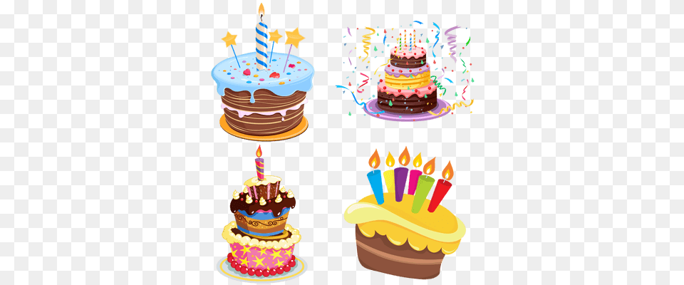 Birthdays Transparent Page3 Stickpng Birthday Cake Transparent, Birthday Cake, Cream, Dessert, Food Png