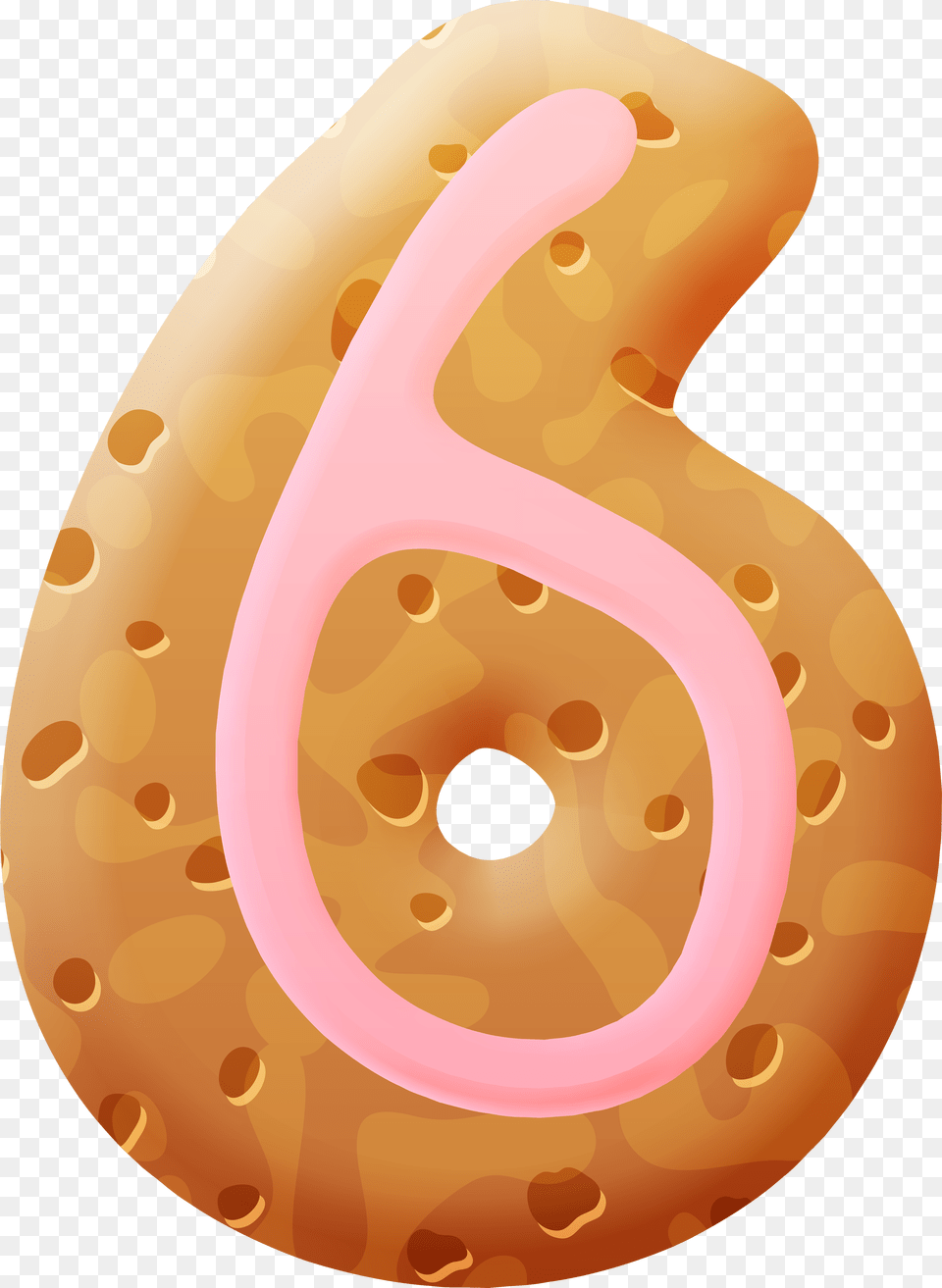 Biscuit Number Six Clipart Image Number Six, Food, Sweets, Bread Free Png Download