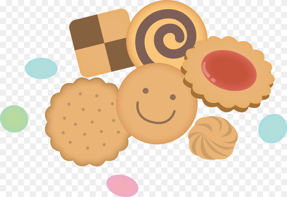 Biscuits And Cookies Clipart, Food, Sweets, Bread, Cracker Png Image