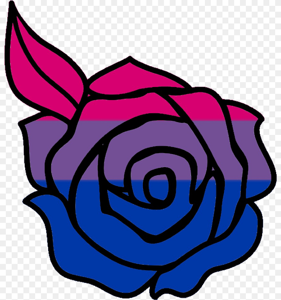 Bisexual Bi Pride Rose Lgbt Queer Cartoon Rose Clipart, Flower, Plant, Baby, Person Free Transparent Png