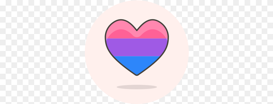 Bisexual Flag Heart Icon Girly Free Transparent Png